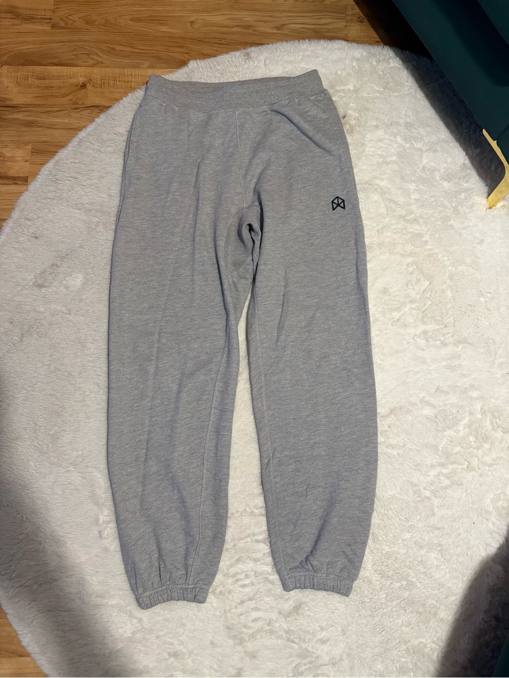 Men's Gray Fleece Joggers with Elastic Cuffs